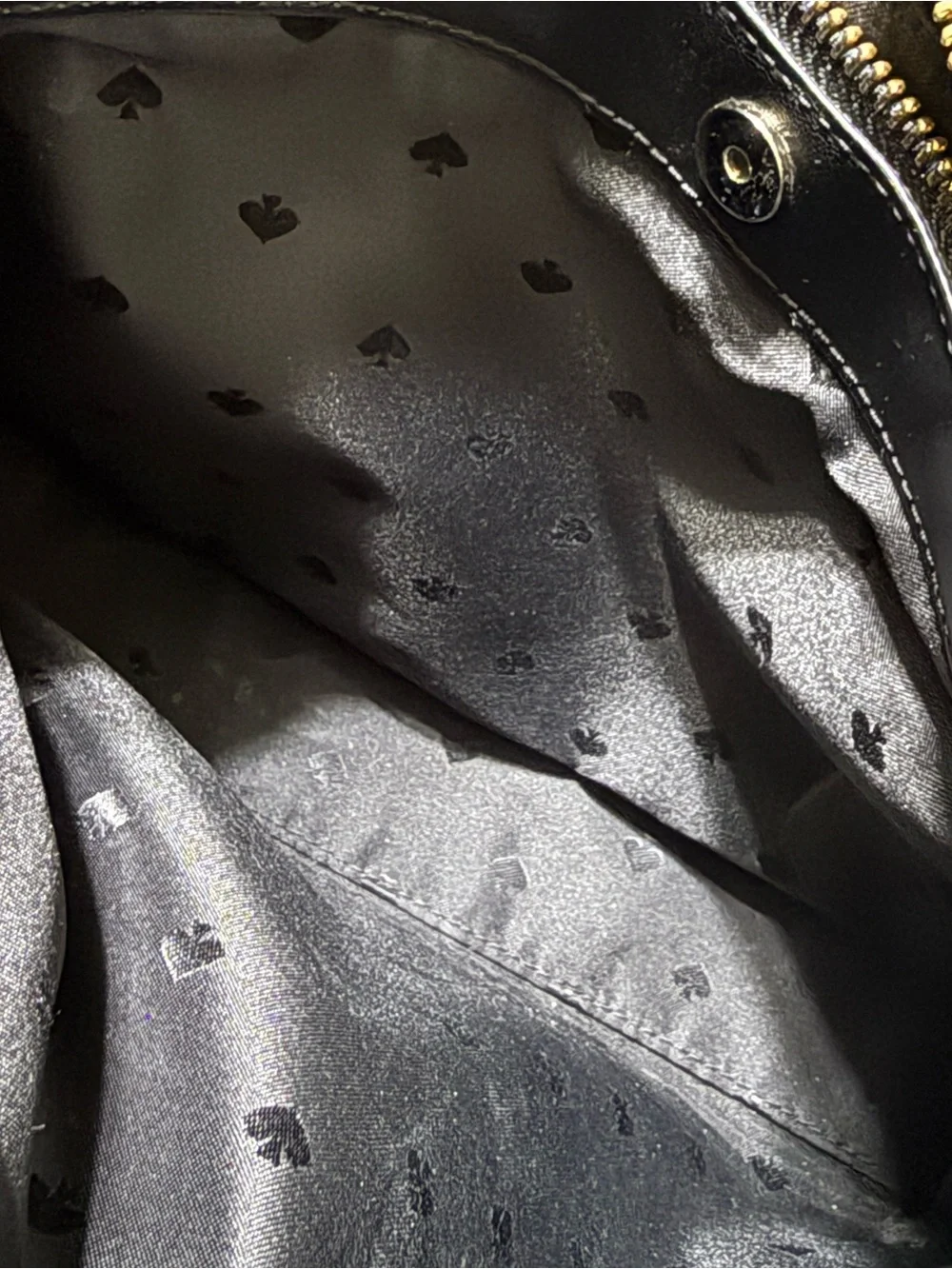 Kate Spade Black Pebbled Leather Dumpling Satchel Bag